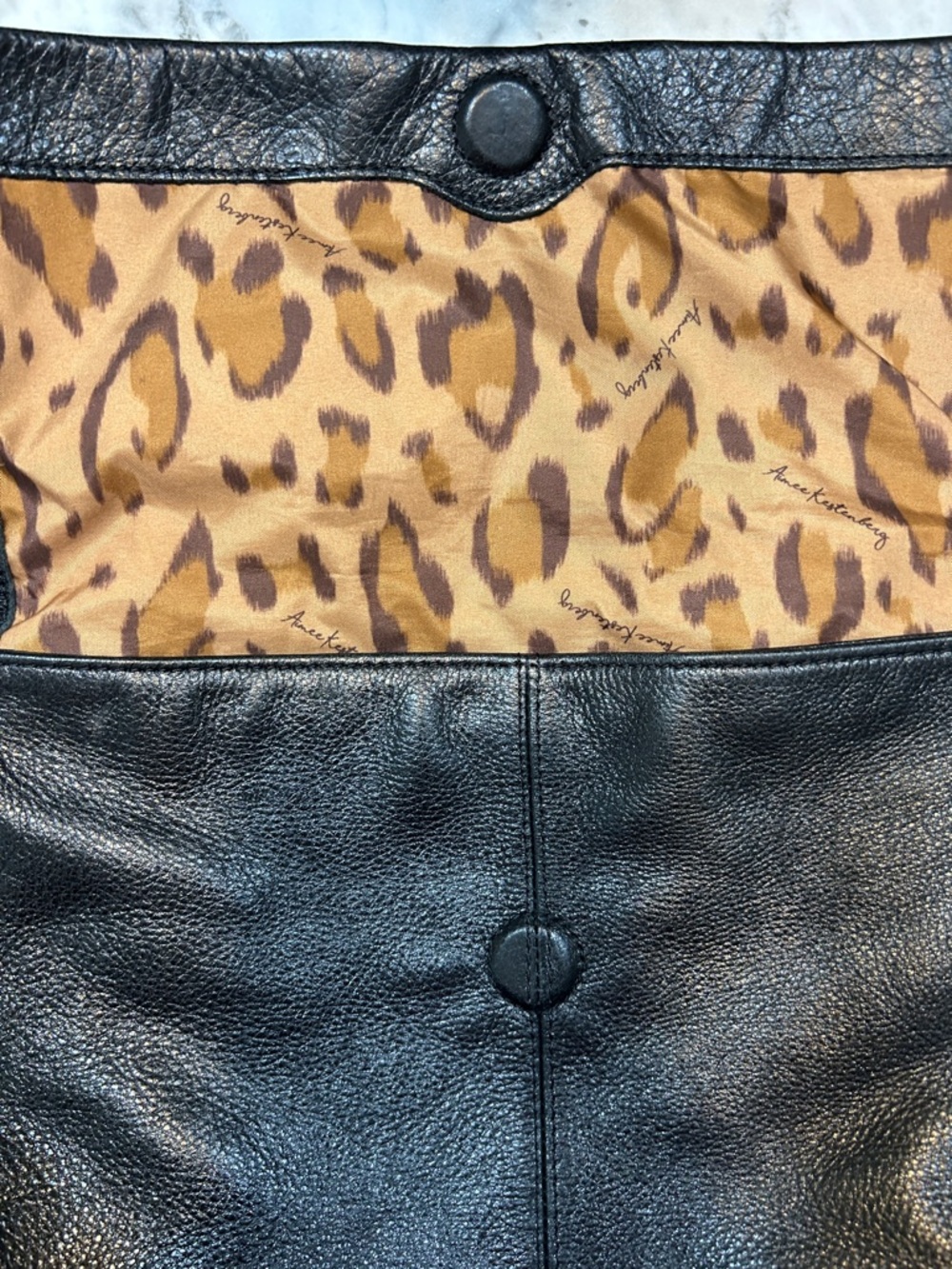Aimee Kestenberg Black Pebbled Leather Shoulder Bag - Picture 5 of 16